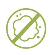 Icono 99,9 por ciento libre de polvo